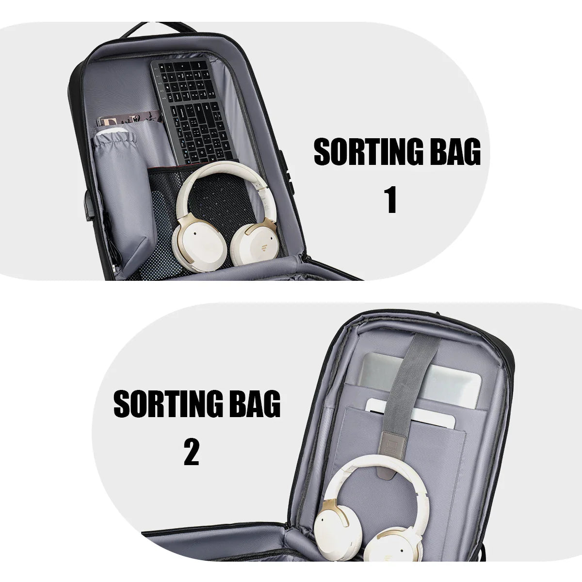Trendbay Expandable Hard Shell Business Laptop Backpack