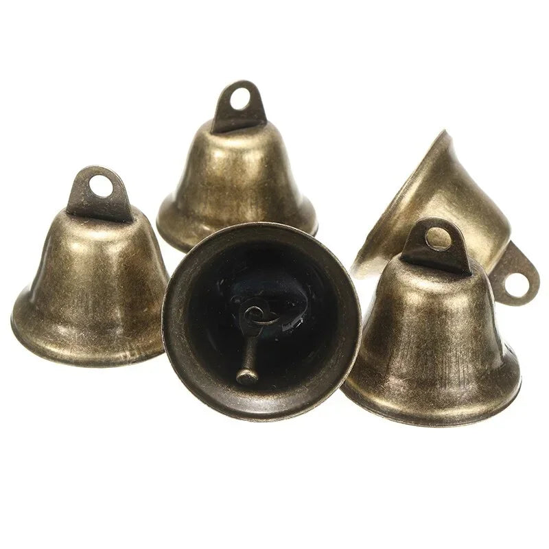Trendbay 10pcs Vintage Bronze Jingle Bells 38mm Iron Tinplate