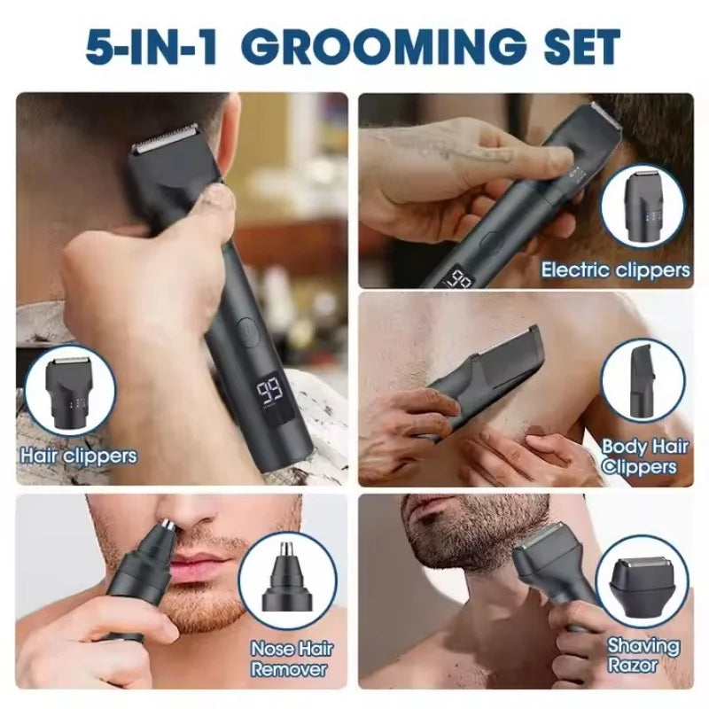 Trendbay 5-in-1 Waterproof Grooming Kit for Men