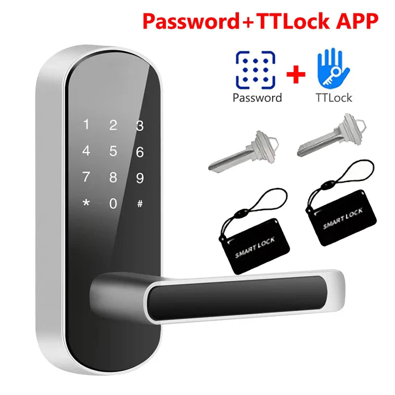 Trendbay Smart Fingerprint Door Lock with App Control & IC Cards (Waterproof)