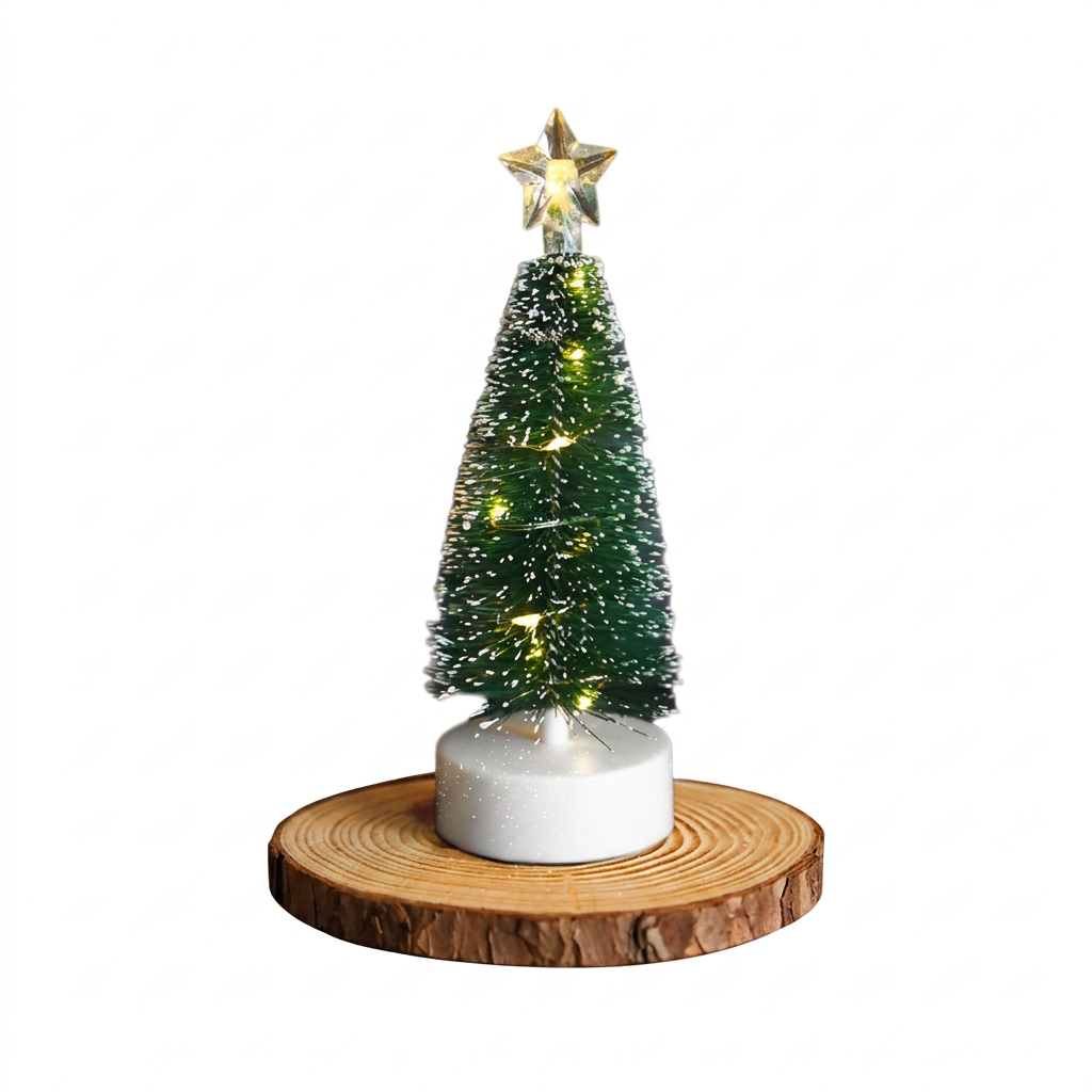 Trendbay 18cm Mini LED Christmas Tree with Warm White Lights