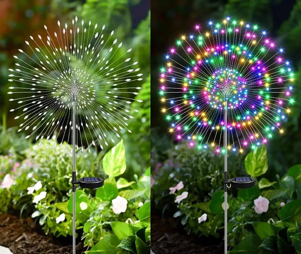 Trendbay 420LED Solar Firework Stake RGB Dandelion Garden Lights