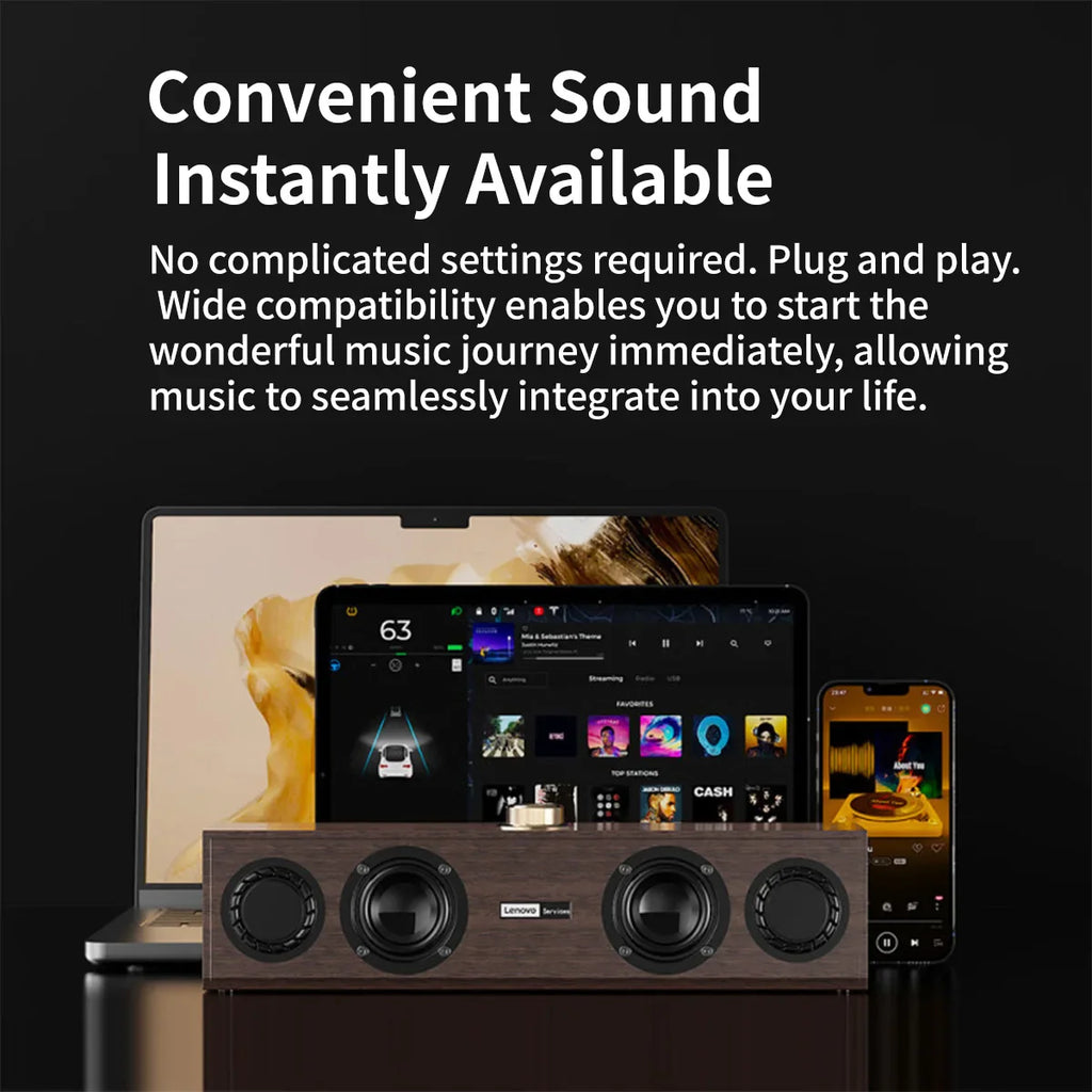 Trendbay Wooden Bluetooth Speaker with Subwoofer