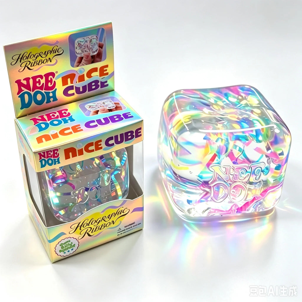 Trendbay Holographic Ribbon Squeeze Sensory Fidget Toy