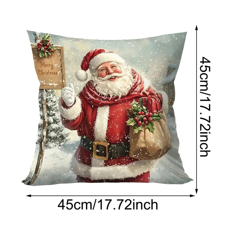 Trendbay Christmas Throw Pillow Cover Set of 4 Decorative Pillowcases