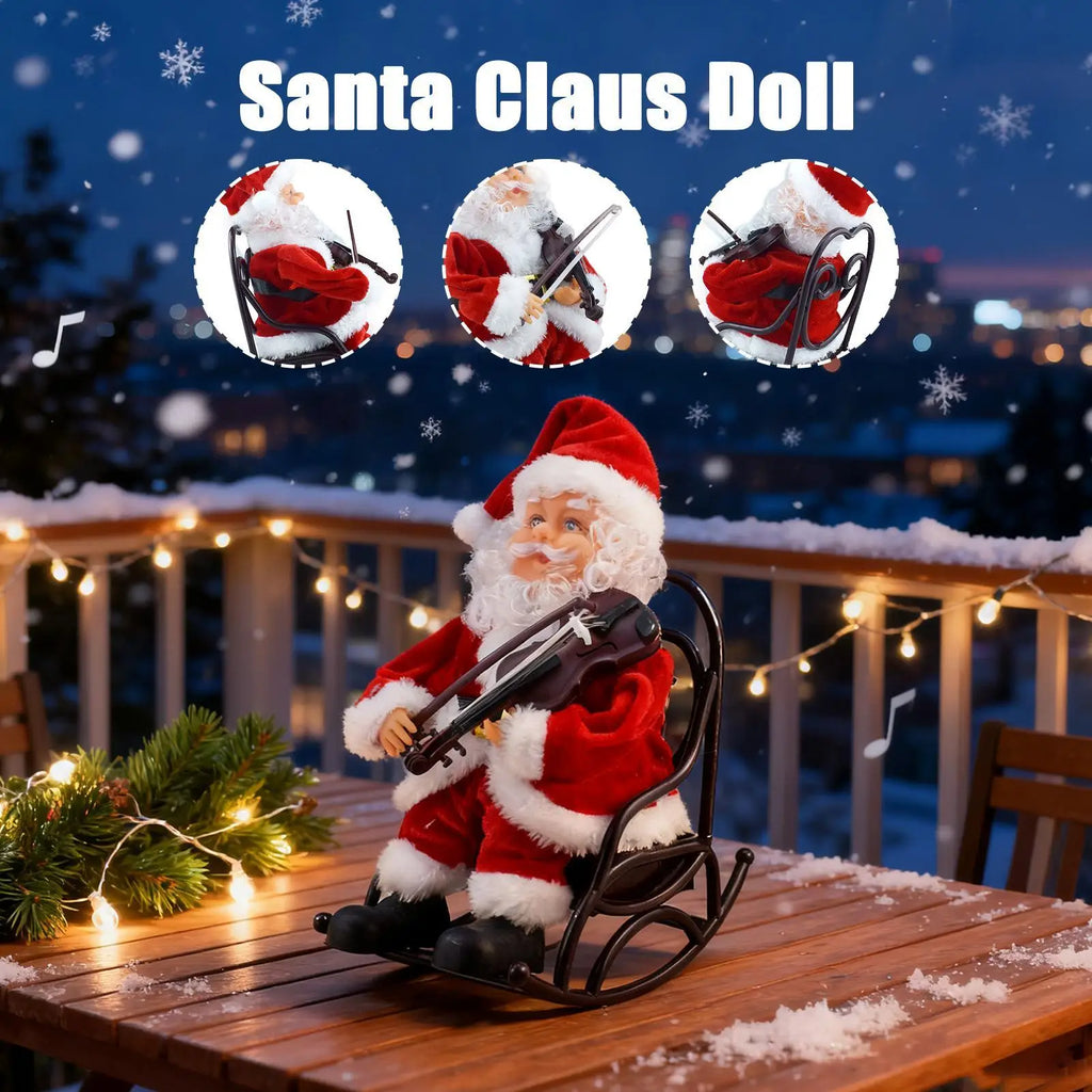 Trendbay Animated Santa Claus Violin Decoration