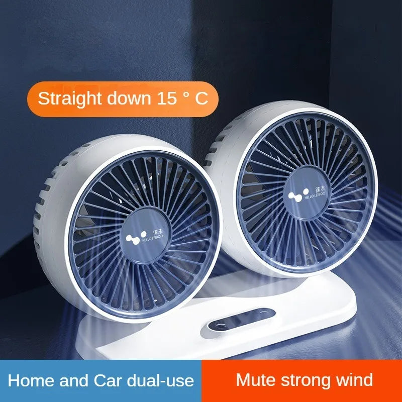 Trendbay USB Dual Head Cooling Fan with Independent Switch