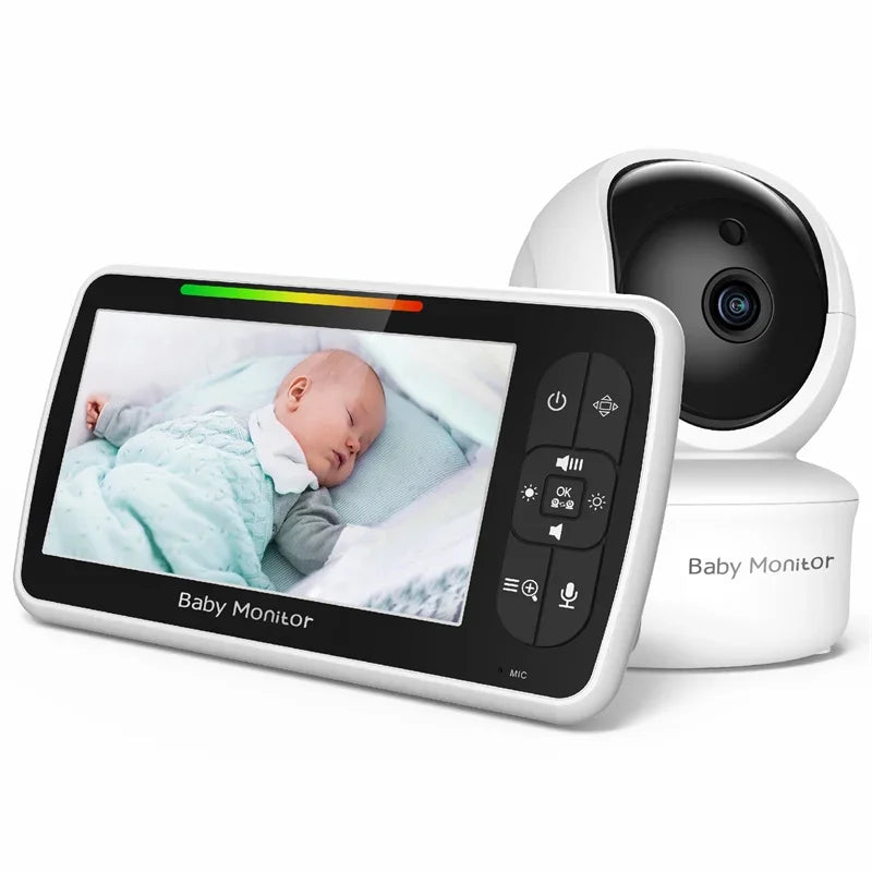 Trendbay 5" Video Baby Monitor with Pan-Tilt-Zoom Camera“ Two-Way Talk & Night Vision