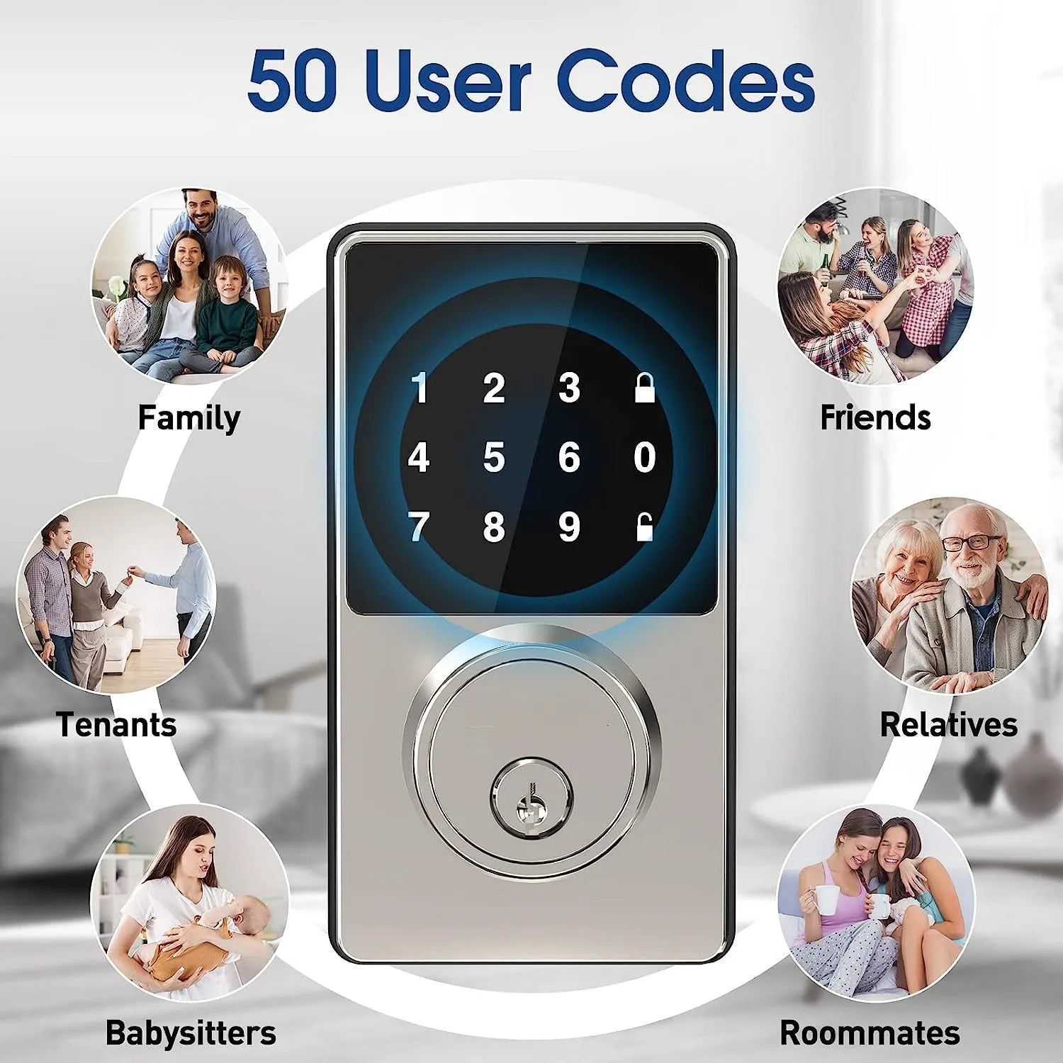 Trendbay Smart Door Lock Keyless Entry Touchscreen