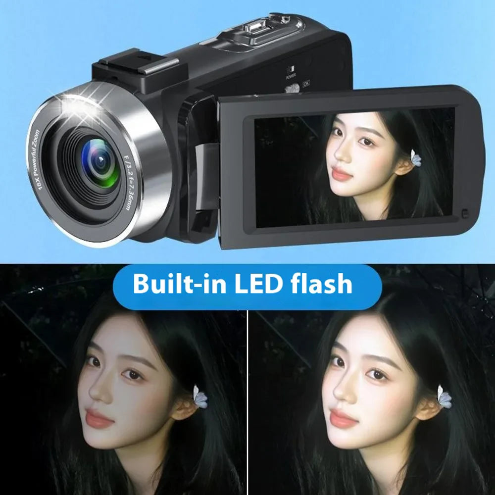 Trendbay 4K Vlogging Camera with 80MP & IR Night Vision