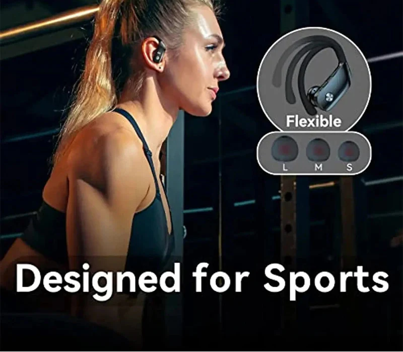 Trendbay Wireless Bluetooth EarHook Headset with LED Display