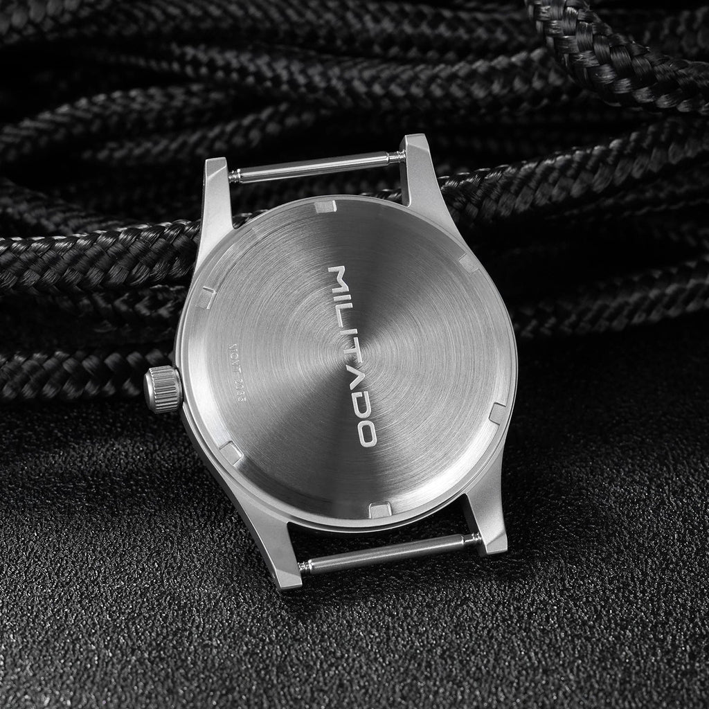 Trendbay 38mm Vintage Military Quartz Watch with Sapphire Crystal & 100M Water Resistance