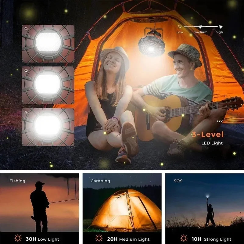Trendbay Portable Camping Fan with LED Lantern