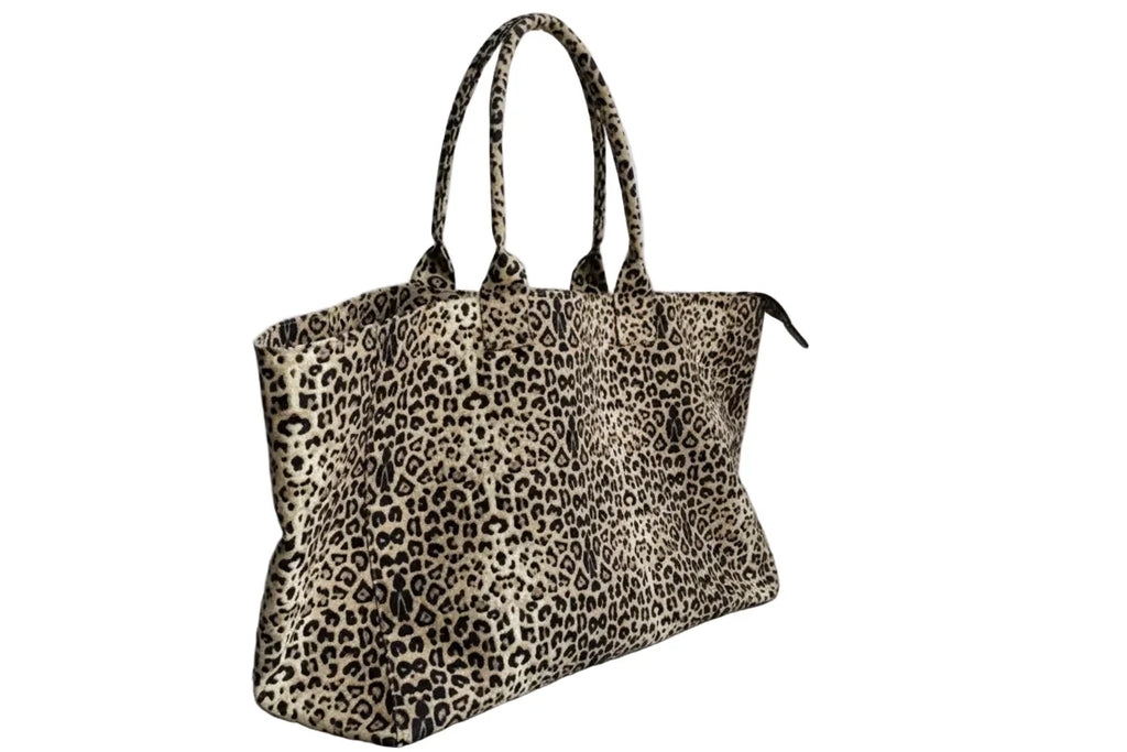 Trendbay Leopard Print Canvas Tote Bag