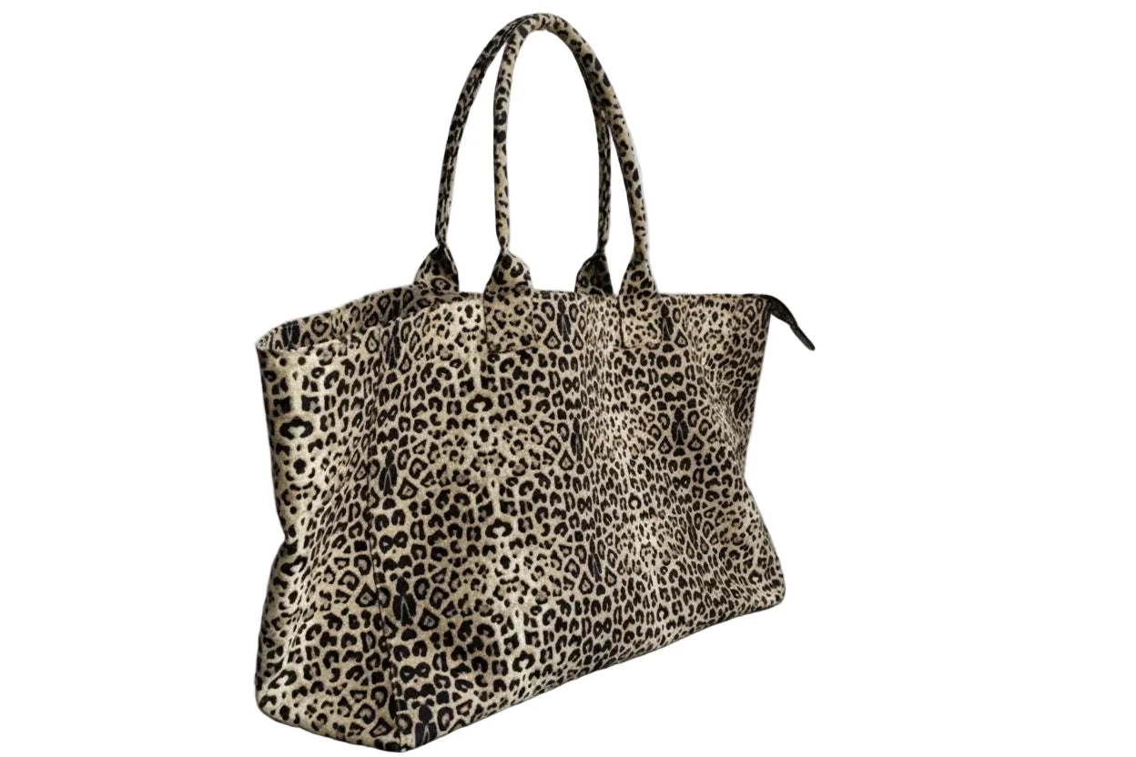 Trendbay Leopard Print Canvas Tote Bag