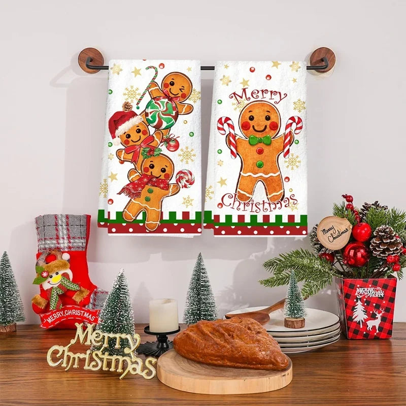 Trendbay 2-Piece Christmas Plaid Kitchen Towels