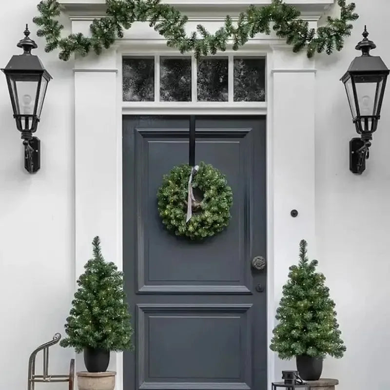 Trendbay 30cm Black Metal Wreath Hanger Rust-Resistant Door Hook
