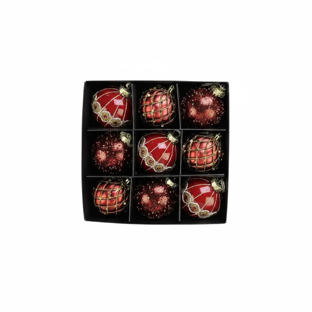 Trendbay 8CM Christmas Ball Tree Ornament Set