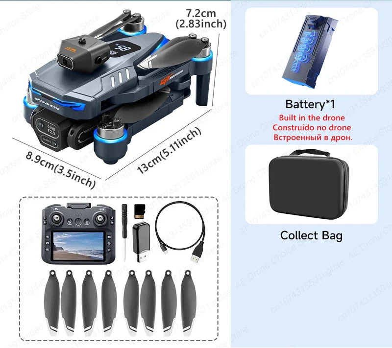 Trendbay 8K Dual Camera Drone with Screen Remote