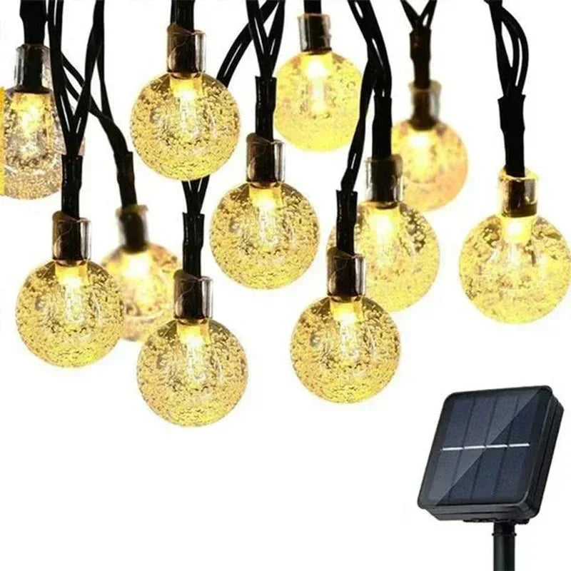 Trendbay 6.5M 30-LED Solar Crystal Fairy String Lights Warm White