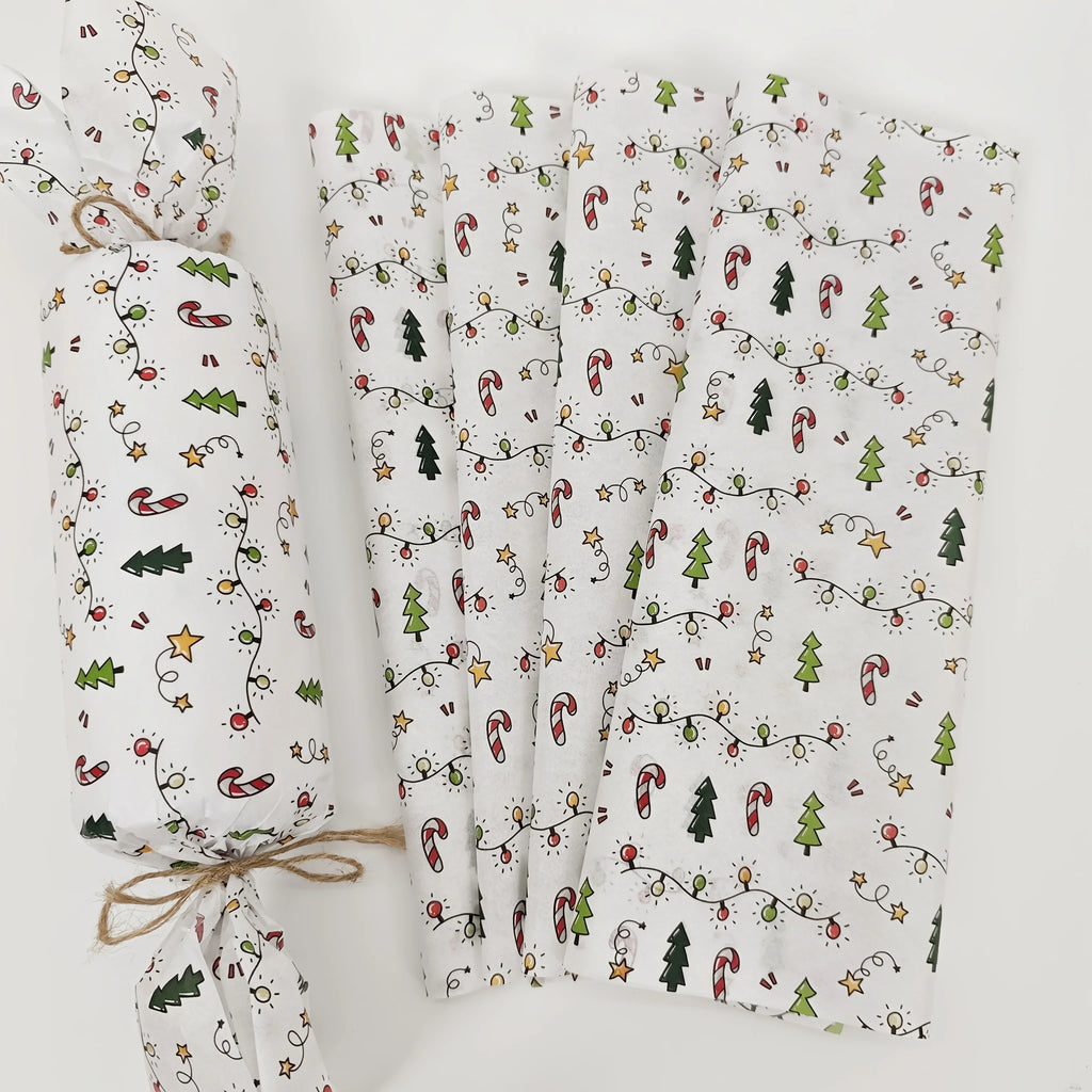 Trendbay 10 Sheets Christmas Lantern Pattern 20×35cm Festive Gift Wrapping Paper