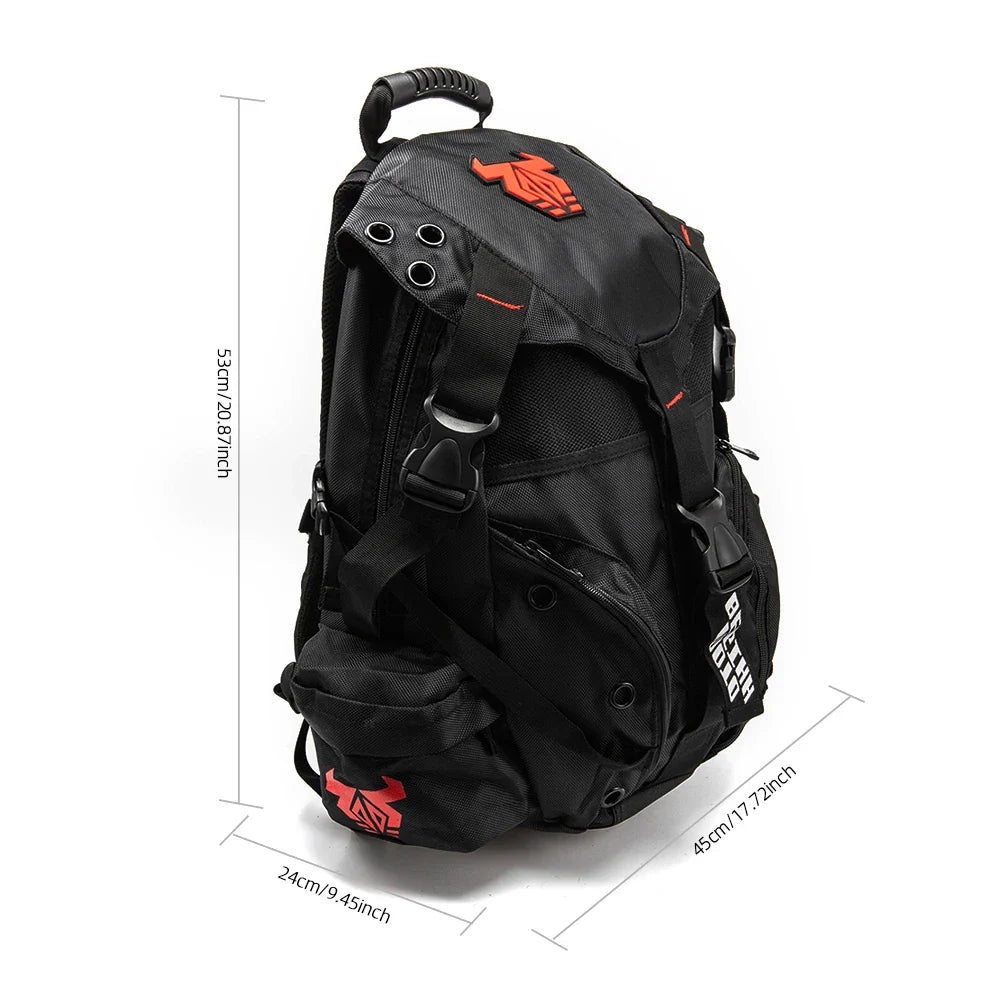 Trendbay Waterproof Motorcycle Backpack with Helmet Storage & Laptop Compartment
