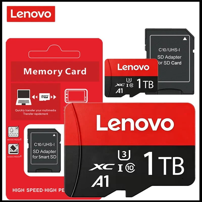 Trendbay Lenovo 1TB MicroSD Memory Card with SD Adapter Class 10 TF Card