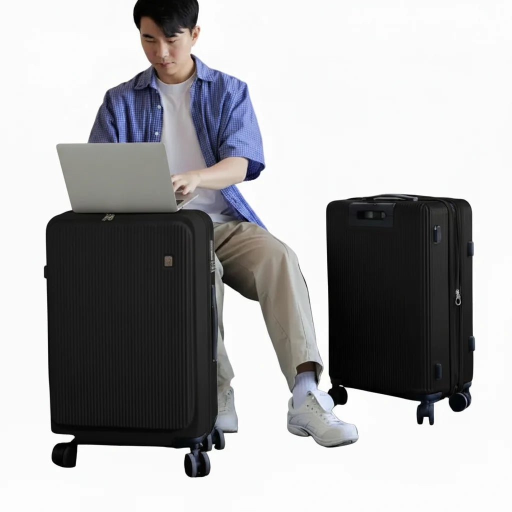 Trendbay Expandable Front-Opening Suitcase