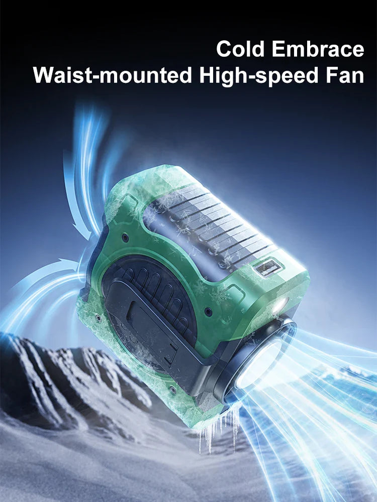Trendbay 8000mAh Waist Clip Fan with Digital Display