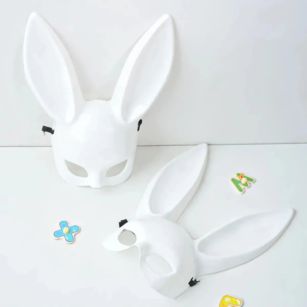 Trendbay White Rabbit Long-Ear Half Face Mask – Bunny Ear
