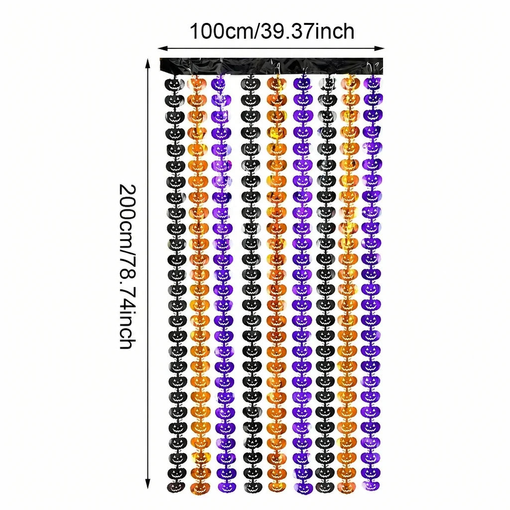 Trendbay Runtowo 1 × 2M Pumpkin Foil Fringe Backdrop