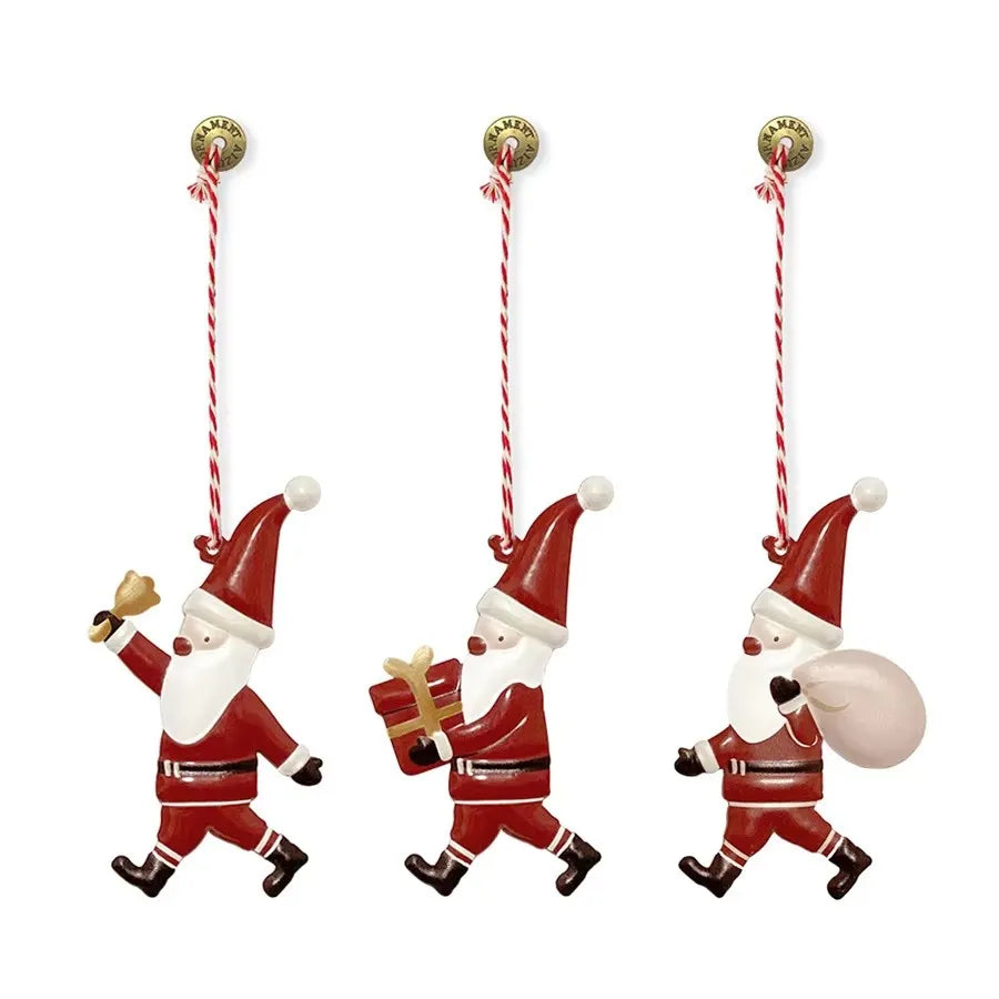 Trendbay Hand-Painted Metal Christmas Tree Ornament Small Iron Hanging Pendant
