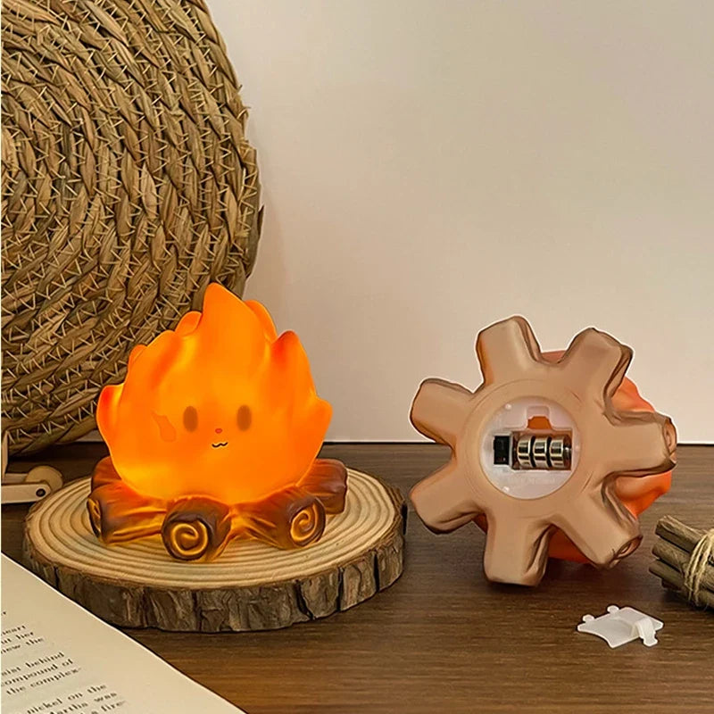 Trendbay Mini Cartoon Campfire LED Night Light Cute Silicone-Style