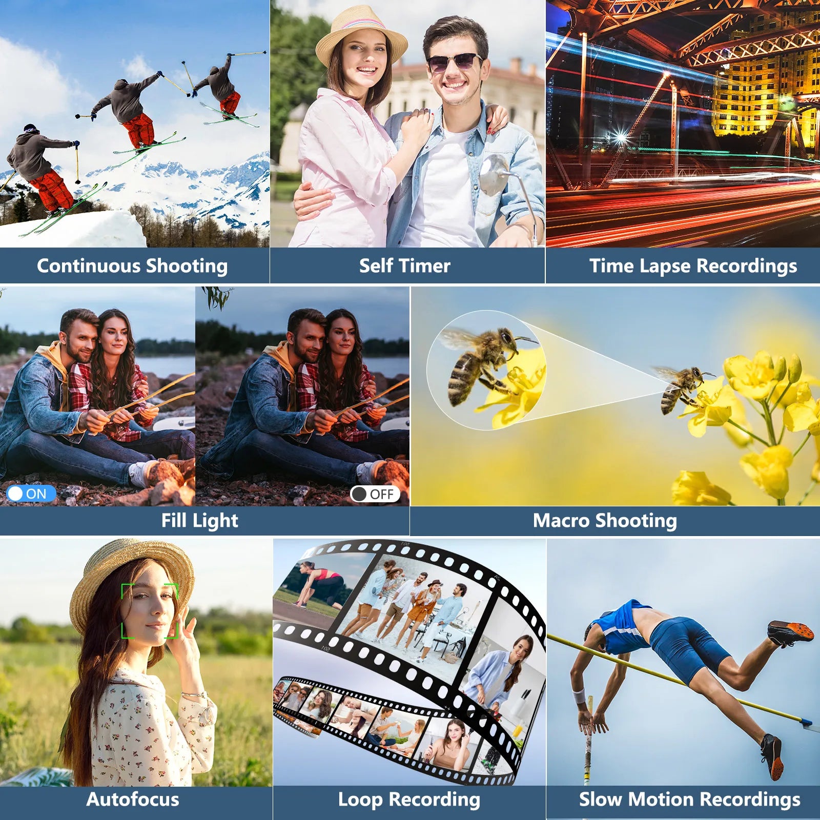 Trendbay 4K Digital Camera with WiFi “ 64MP Compact Vlogging Camera with Flip Screen