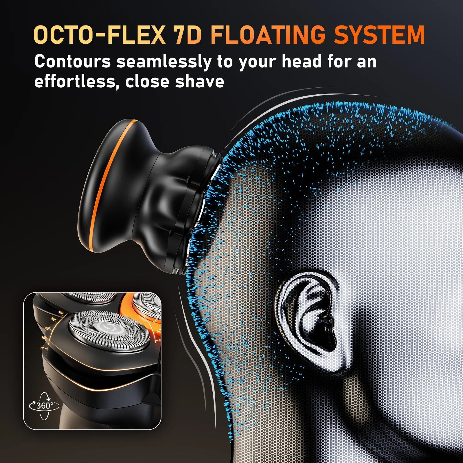 Trendbay 7D Electric Head Shaver for Bald Men
