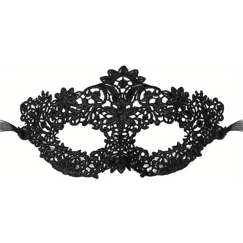 Trendbay 2-Piece Black Lace Masquerade Mask Set for Couples