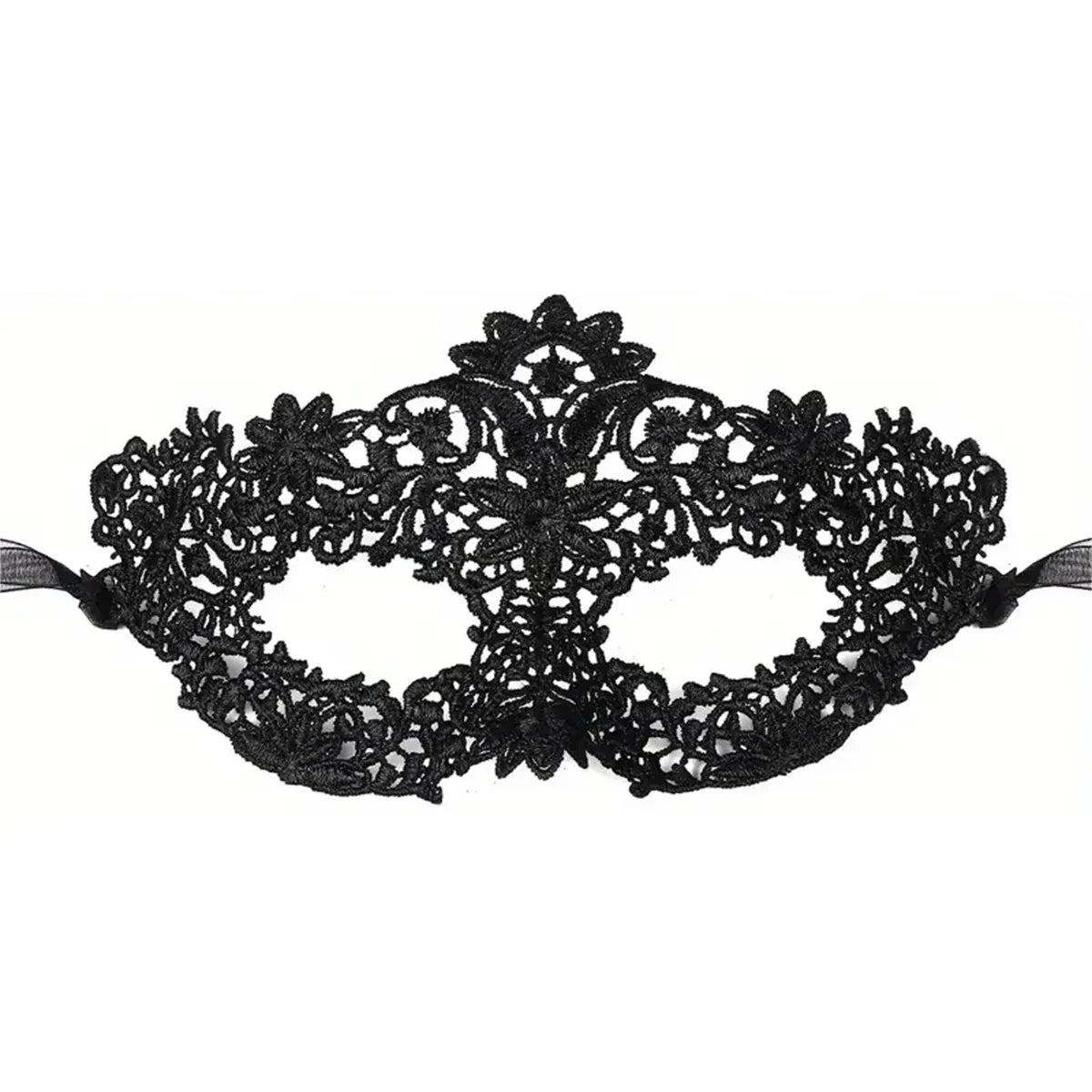 Trendbay 2-Piece Black Lace Masquerade Mask Set for Couples