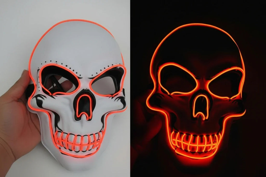 Trendbay Halloween LED Skull Mask – Luminous Cold Red Light