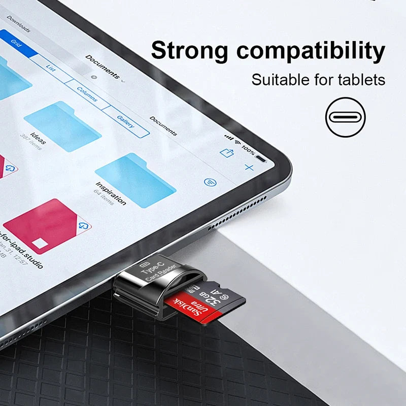 Trendbay 256GB SanDisk Micro SD Memory Card with Type-C Card Reader