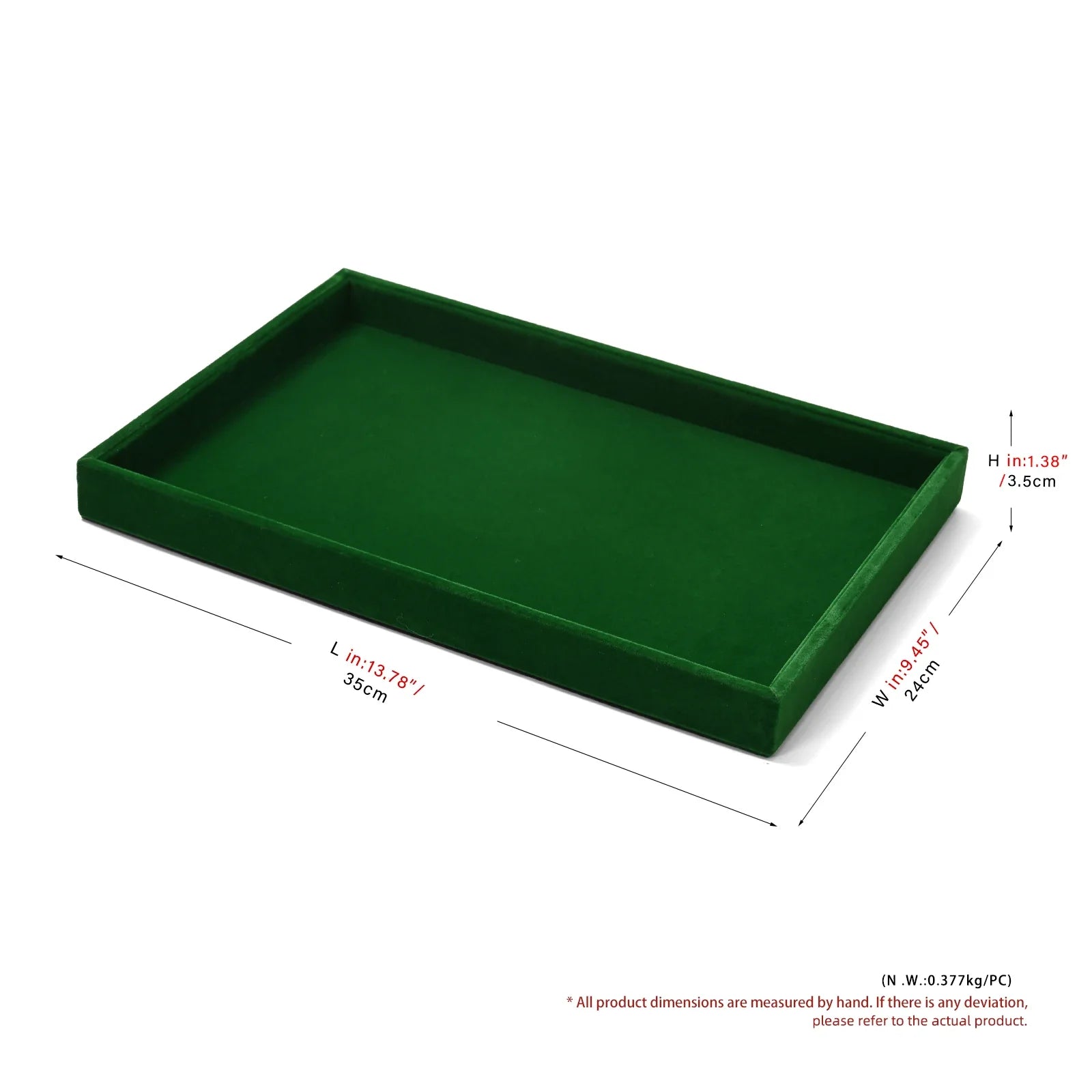 Trendbay Emerald Green Velvet Jewelry Display Tray Set – Multi-Grid Organizer for Rings, Necklaces, Earrings & Bracelets