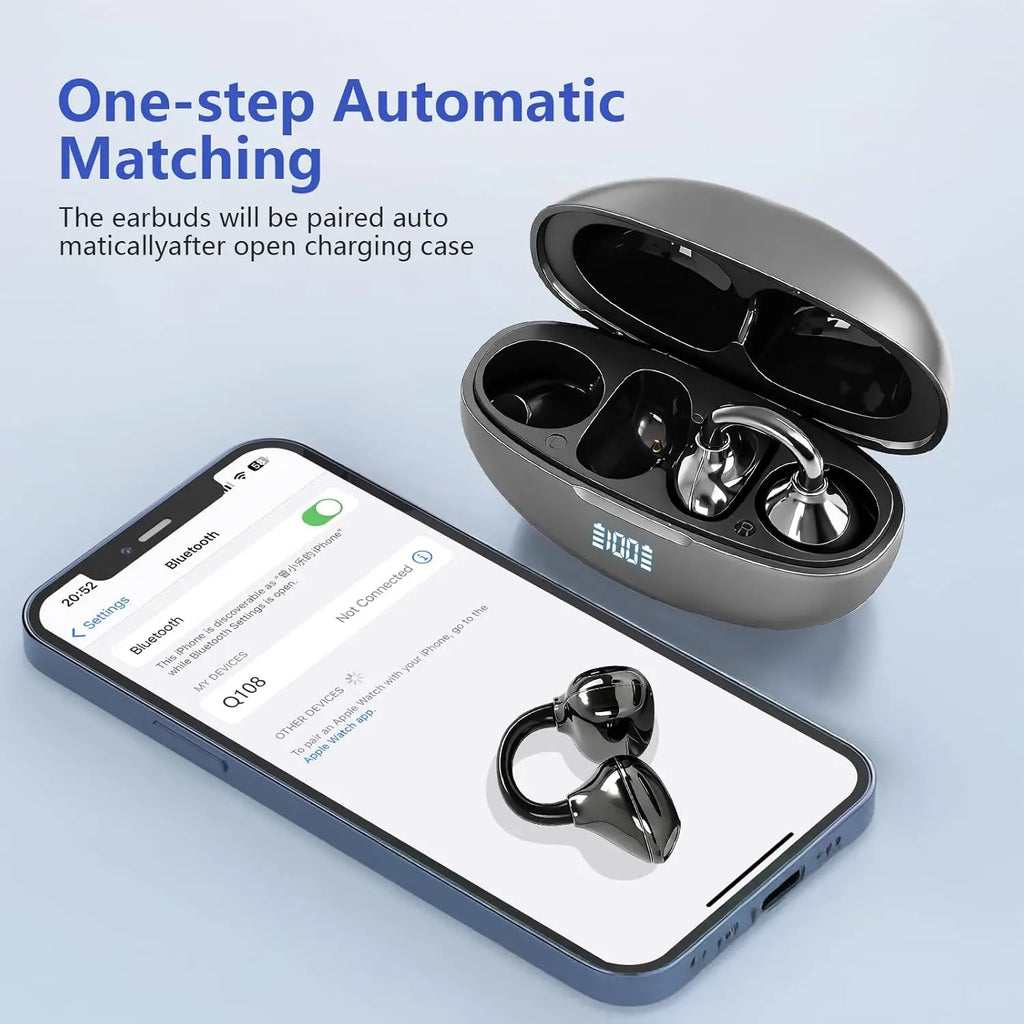 Trendbay Open-Ear Wireless Sport Earbuds with 72-Hour Playtime