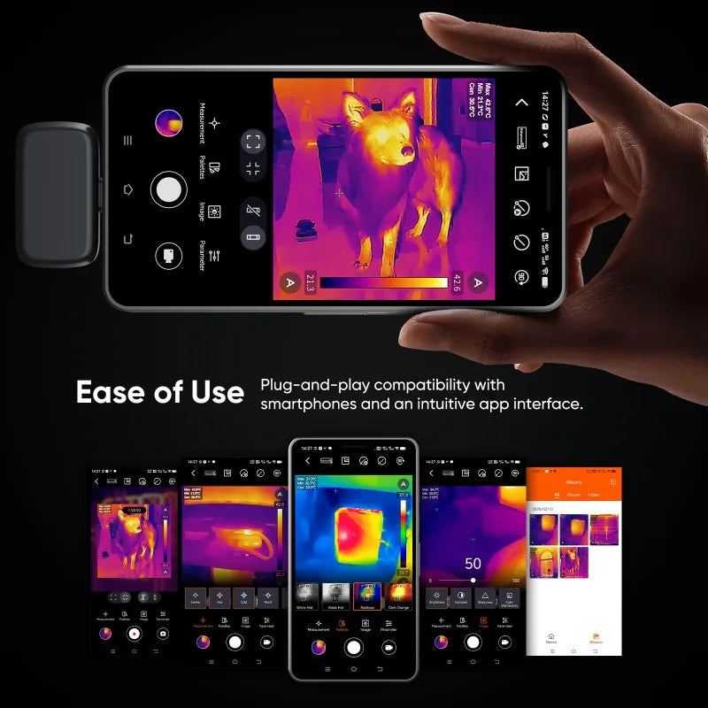 Trendbay Thermal Imaging Camera – 192×192 Infrared Camera for Android Type-C & iOS Mobile Devices