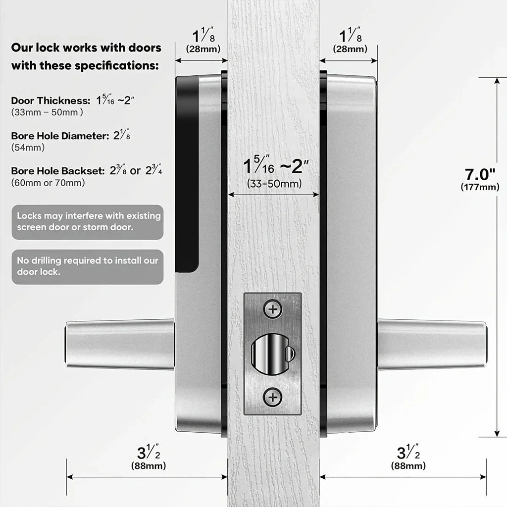 Trendbay Smart WiFi Fingerprint Door Lock with App & NFC Access