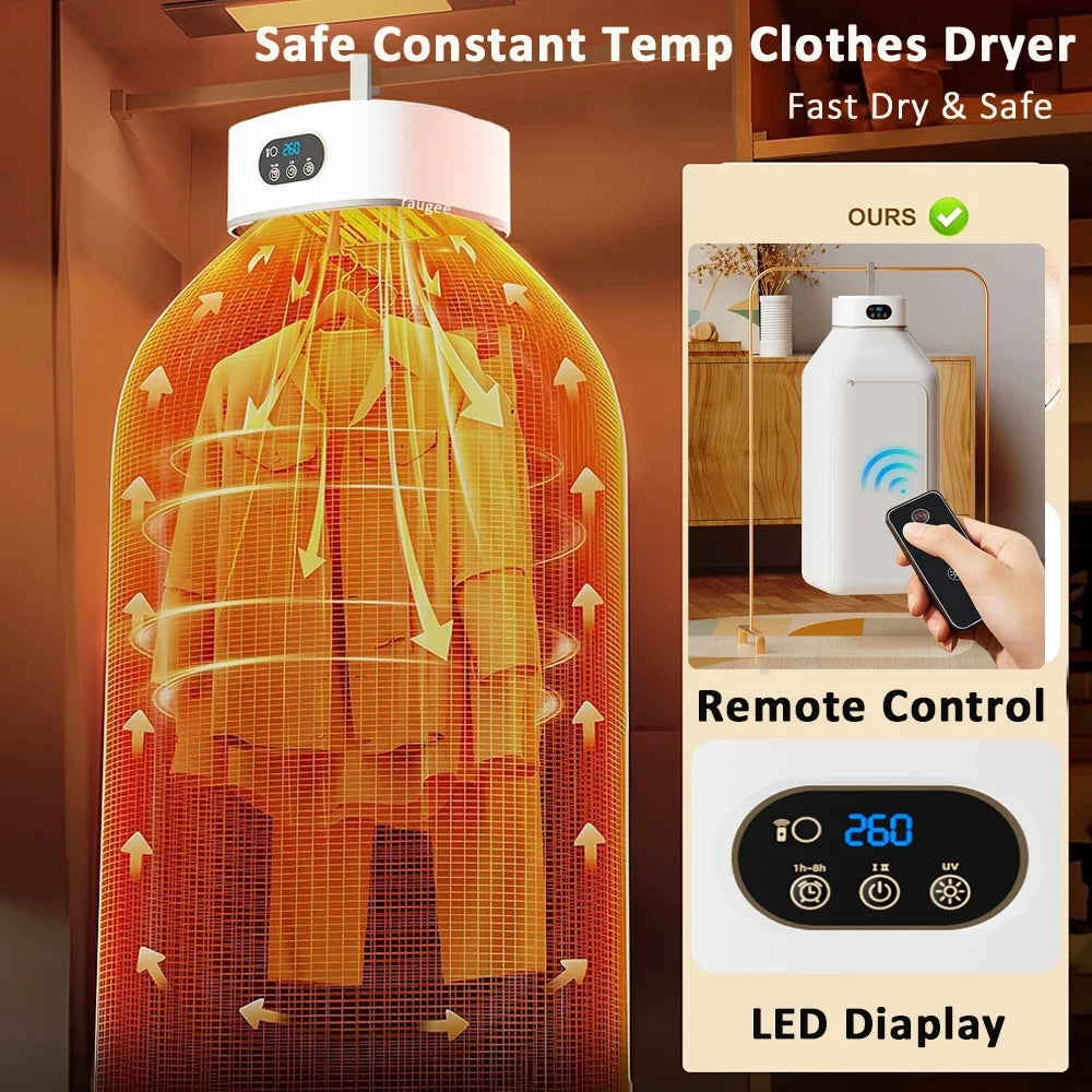 Trendbay Portable Electric Clothes Dryer with Remote Control