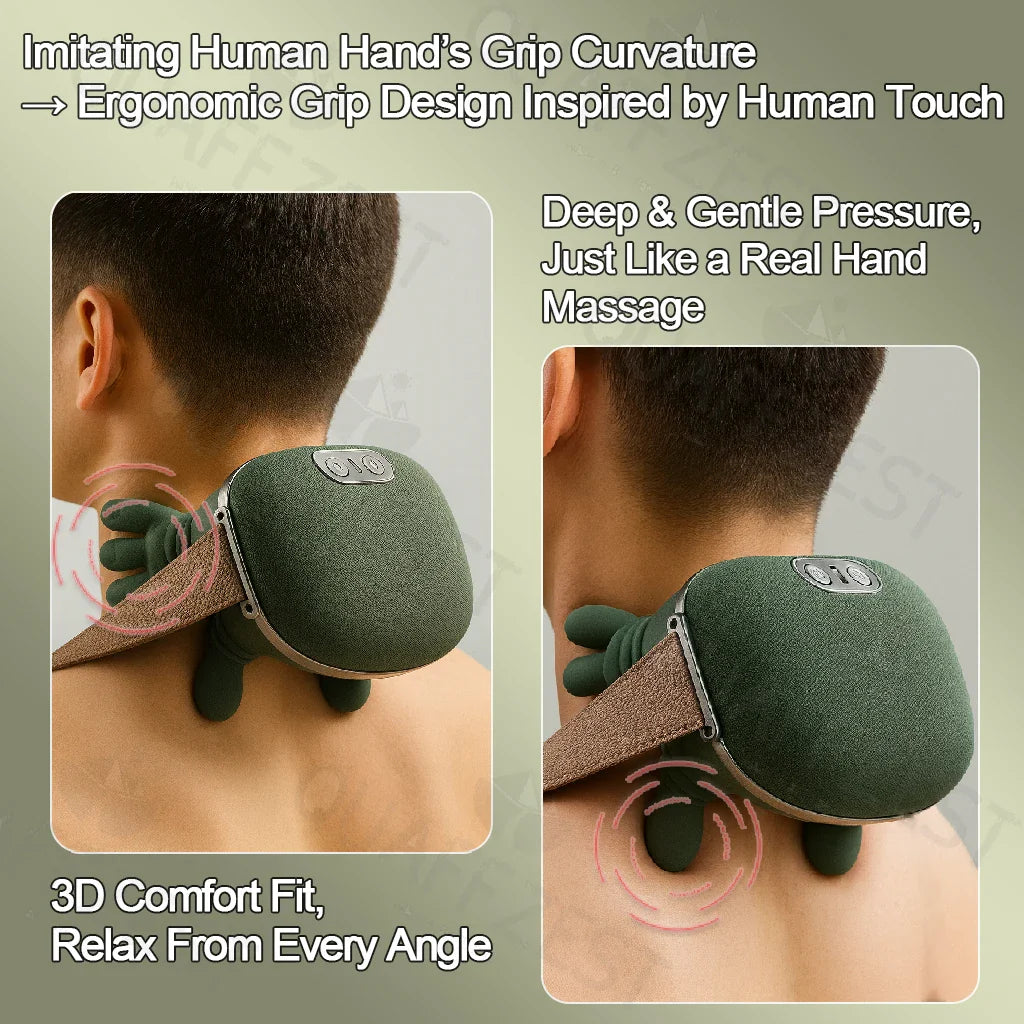 Trendbay Neck & Shoulder Massager – Bionic Kneading Wireless Cervical Massage Shawl