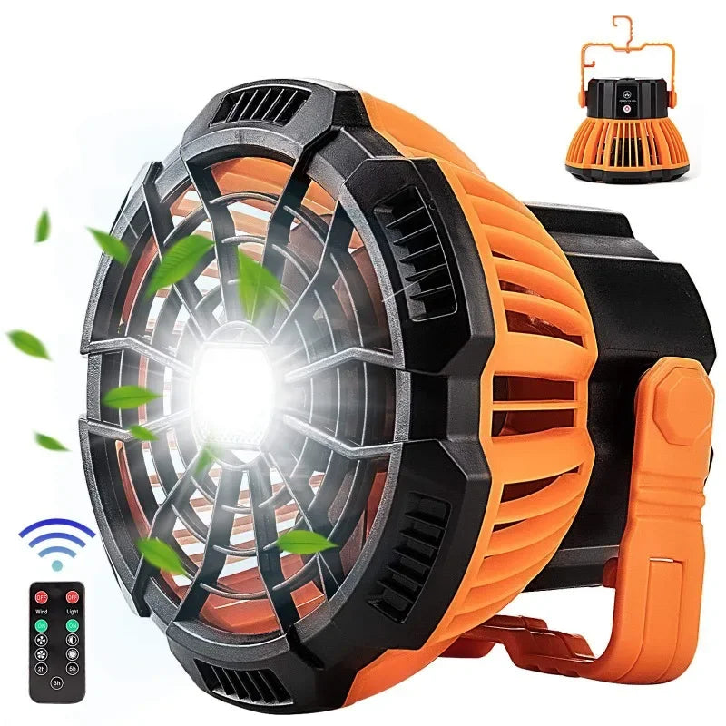 Trendbay Portable Camping Fan with LED Lantern