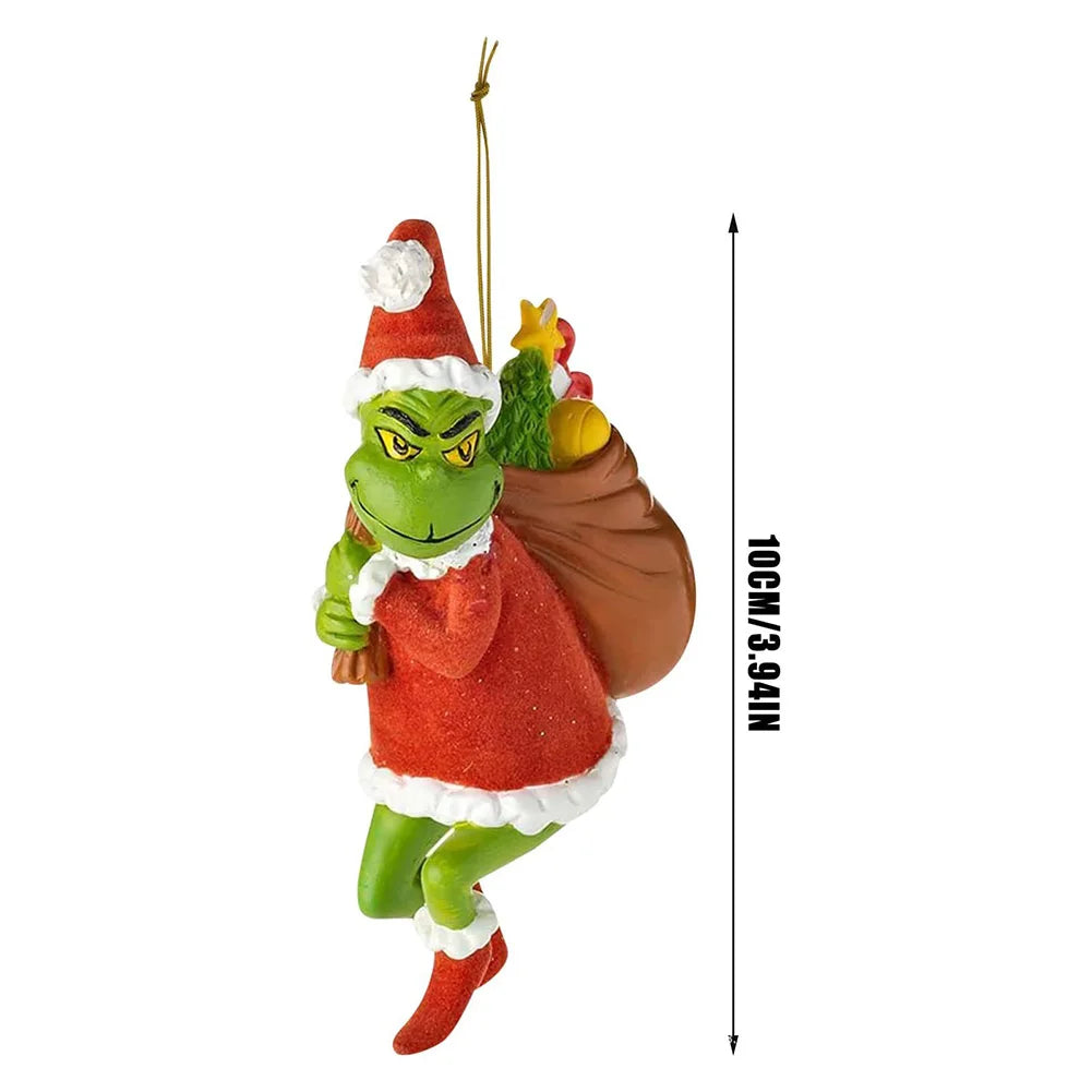 Trendbay 17Pcs 2D Green Monster Christmas Ornaments Flat Acrylic