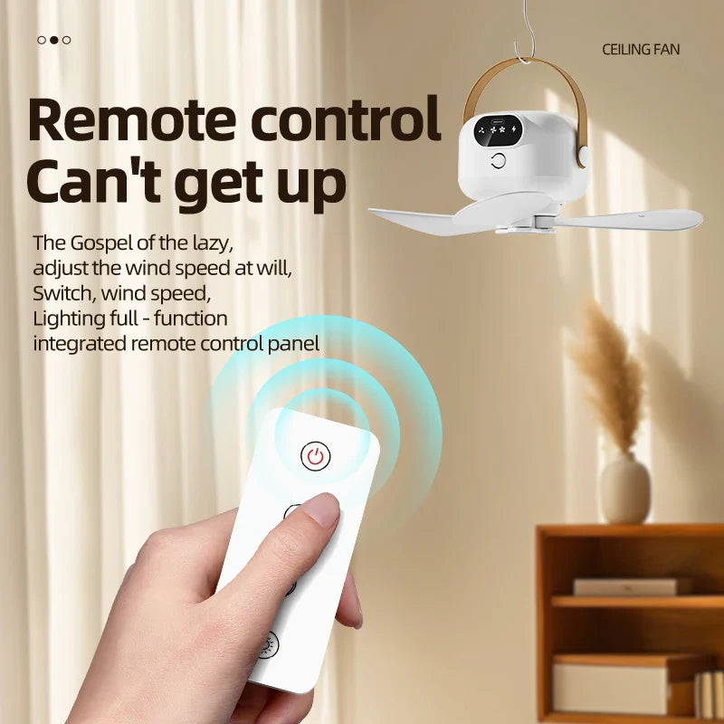 Trendbay Portable Rechargeable Ceiling Canopy Fan
