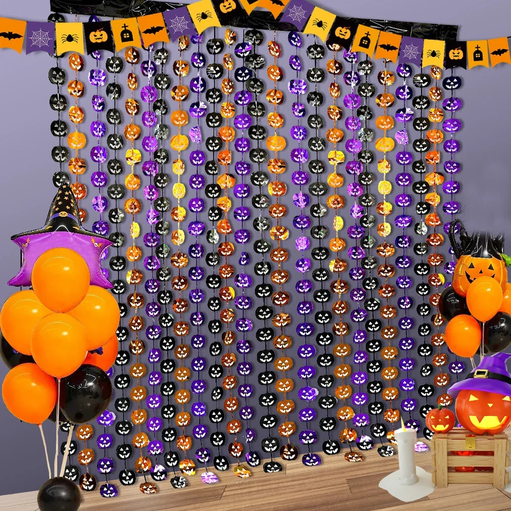 Trendbay Runtowo 1 × 2M Pumpkin Foil Fringe Backdrop