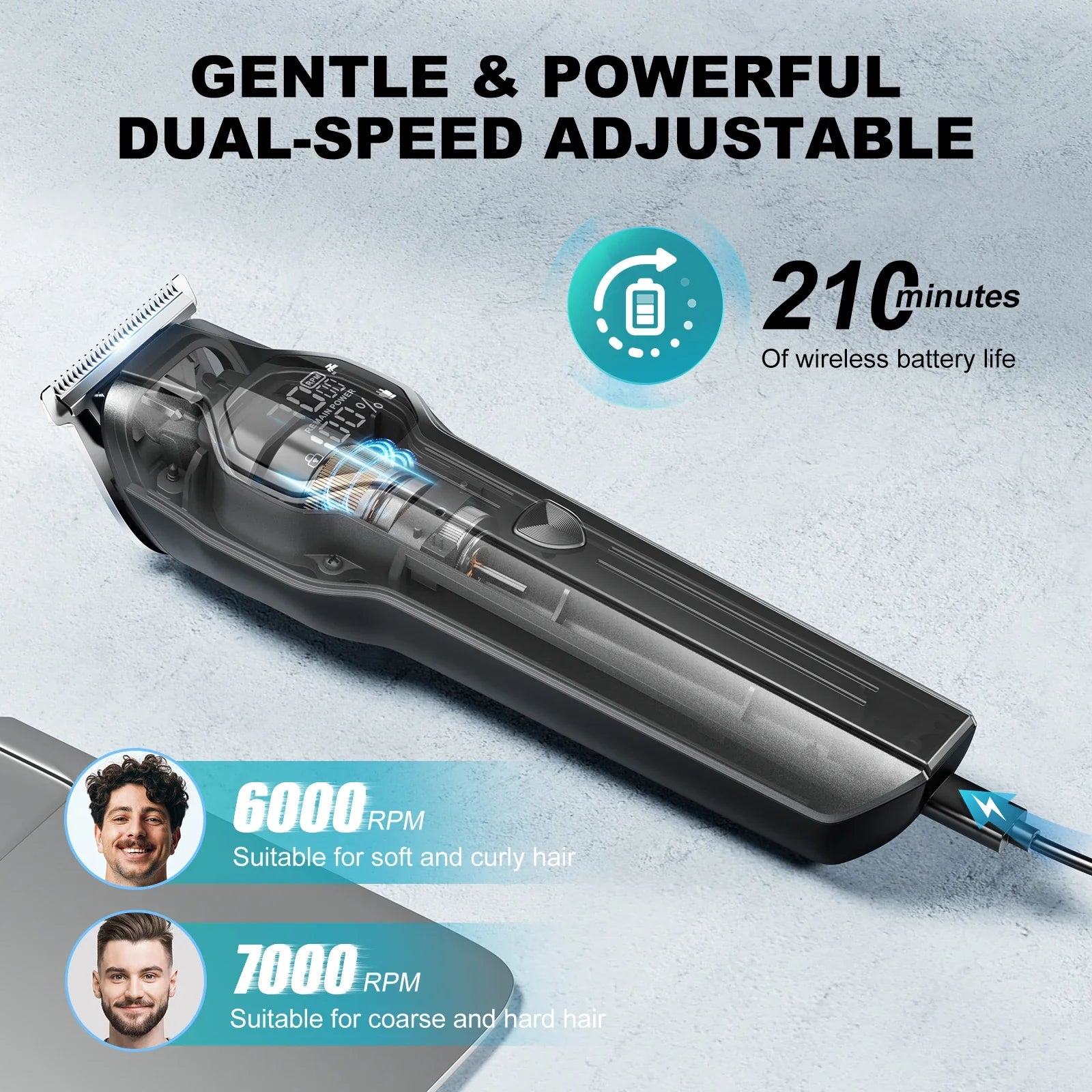 Trendbay 4-In-1 Cordless Hair Clipper Grooming Kit